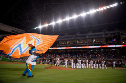 MIAMI, FL – SEPTEMBER 29: Billy the Marlin. (Photo by Rob Foldy/Miami Marlins)via Getty Images)