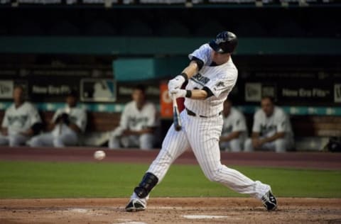 MIAMI, FL AUGUST 26: Jeremy Hermida #27 of the Florida Marlins. (Photo by Ronald C. Modra/Getty Images)