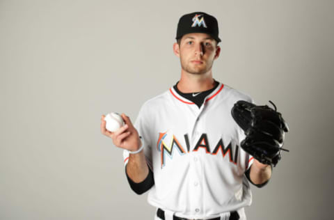 JUPITER, FL – FEBRUARY 22: Zac Gallen #84 of the Miami Marlins poses for a portrait at The Ballpark of the Palm Beaches on February 22, 2018 in Jupiter, Florida. (Photo by Streeter Lecka/Getty Images)