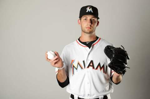 JUPITER, FL – FEBRUARY 22: Zac Gallen #84 of the Miami Marlins poses for a portrait at The Ballpark of the Palm Beaches on February 22, 2018 in Jupiter, Florida. (Photo by Streeter Lecka/Getty Images)