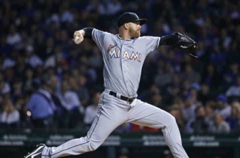 CHICAGO, IL – MAY 07: Tyler Cloyd #67 of the Miami Marlins pitches against the Chicago Cubs at Wrigley Field on May 7, 2018 in Chicago, Illinois. (Photo by Jonathan Daniel/Getty Images)