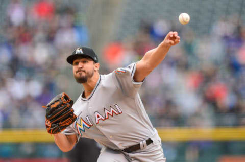 DENVER, CO – JUNE 24: Caleb Smith #31 of the Miami Marlins pitches against the Colorado Rockies in the first inning of a game at Coors Field on June 24, 2018 in Denver, Colorado. (Photo by Dustin Bradford/Getty Images)