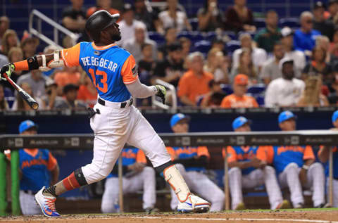 MIAMI, FL – AUGUST 25: Marcell Ozuna