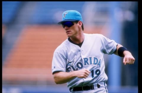 16 Jul 1995: First baseman Jeff Conine of the Florida Marlins. Mandatory Credit: Glenn Cratty /Allsport