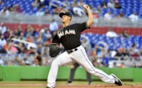 MIAMI, FL – APRIL 28: Wei-Yin Chen #54 of the Miami Marlins throws a pitch during the first inning against the Colorado Rockies at Marlins Park on April 28, 2018 in Miami, Florida. (Photo by Eric Espada/Getty Images)