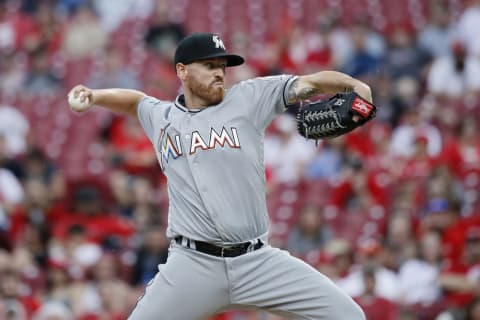 CINCINNATI, OH – MAY 06: Dan Straily #58 of the Miami Marlins pitches in the second inning against the Cincinnati Reds at Great American Ball Park on May 6, 2018 in Cincinnati, Ohio. (Photo by Joe Robbins/Getty Images)