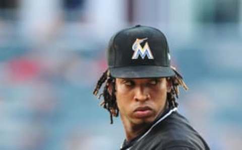 ATLANTA, GA. – May 19: Jose Urena #62 of the Miami Marlins throws a first inning pitch against the Atlanta Braves at SunTrust Field on May 19, 2018 in Atlanta, Georgia. (Photo by Scott Cunningham/Getty Images)