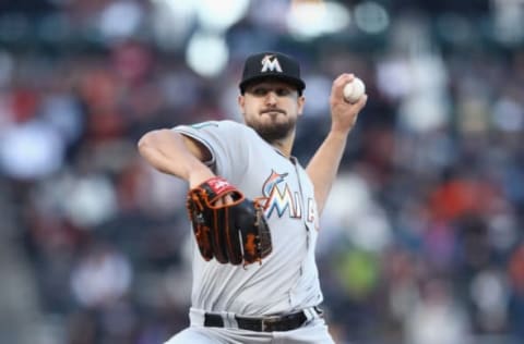 SAN FRANCISCO, CA – JUNE 18: Caleb Smith #31 of the Miami Marlins pitches against the San Francisco Giants in the first inning at AT&T Park on June 18, 2018 in San Francisco, California. (Photo by Ezra Shaw/Getty Images)