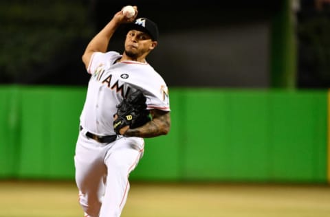 MIAMI, FL – JUNE 23: AJ Ramos #44 of the Miami Marlins. (Photo by Mark Brown/Getty Images)