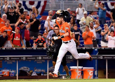 The Miami Marlins might just have a shorter leash in store for strong fielding, weak hitting Adeiny Hechavarria. Mandatory Credit: Steve Mitchell-USA TODAY Sports