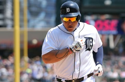 May 22, 2016; Detroit, MI, USA; Detroit Tigers first baseman 