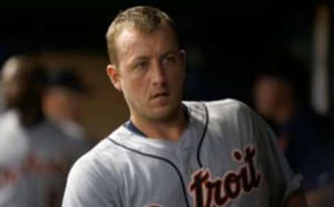 Jun 30, 2016; St. Petersburg, FL, USA; Detroit Tigers starting pitcher Jordan Zimmermann (27) looks on in the dugout during the first inning against the Tampa Bay Rays at Tropicana Field. Mandatory Credit: Kim Klement-USA TODAY Sports