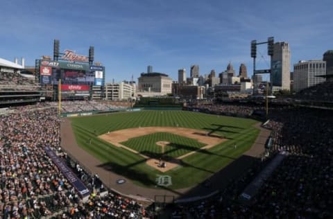 Jun 25, 2016; Detroit, MI, USA; General view during the sixth inning of the game between the Detroit Tigers and the Cleveland Indians at Comerica Park. Mandatory Credit: Rick Osentoski-USA TODAY Sports