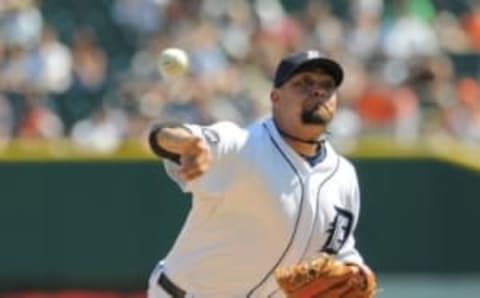 DETROIT – MAY 30: Joel Zumaya #54 of the Detroit Tigers pitches against the Oakland Athletics during the game at Comerica Park on May 30, 2010 in Detroit, Michigan. The Tigers defeated the A’s 10-2. (Photo by Mark Cunningham/MLB Photos via Getty Images)