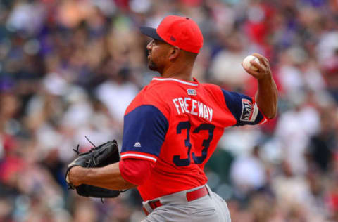 DENVER, CO – AUGUST 26: Tyson Ross #33 of the St. Louis Cardinals pitches against the Colorado Rockies at Coors Field on August 26, 2018 in Denver, Colorado. Players are wearing special jerseys with their nicknames on them during Players’ Weekend. (Photo by Dustin Bradford/Getty Images)