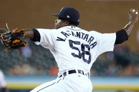 DETROIT, MI – SEPTEMBER 11: Victor Alcantara #58 of the Detroit Tigers pitches against the Houston Astros during the eighth inning at Comerica Park on September 11, 2018 in Detroit, Michigan. (Photo by Duane Burleson/Getty Images)