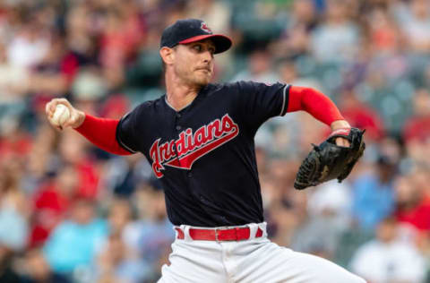 CLEVELAND, OH – SEPTEMBER 14: Starting pitcher Josh Tomlin #43 of the Cleveland Indians pitches during the first inning against the Detroit Tigers at Progressive Field on September 14, 2018 in Cleveland, Ohio. (Photo by Jason Miller/Getty Images)