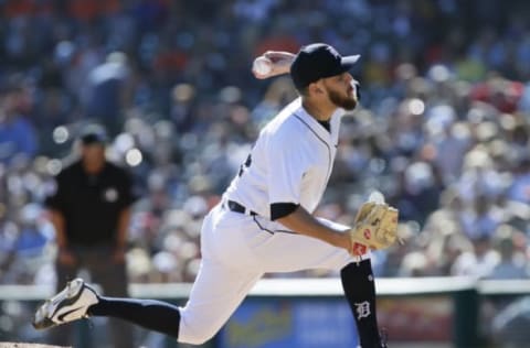 DETROIT, MI – SEPTEMBER 23: Matt Hall #64 of the Detroit Tigers pitches against the Kansas City Royals during the eighth inning at Comerica Park on September 23, 2018 in Detroit, Michigan. The Royals defeated the Tigers 3-2. (Photo by Duane Burleson/Getty Images)