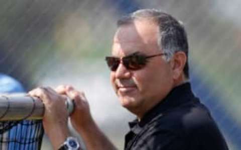 LAKELAND, FL – FEBRUARY 18: Detroit Tigers Vice President and Assistant General Manager Al Avila watches the action during Spring Training Workout on February 18, 2011 at Tiger Town in Lakeland, Florida. (Photo by Leon Halip/Getty Images)