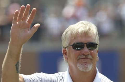 DETROIT, MI – JUNE 26: Former player Dave Rozema watches the retirement ceremonies of Sparky Anderson’s number 11. (Photo by Leon Halip/Getty Images)