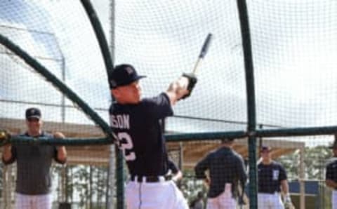 LAKELAND, FL – FEBRUARY 12: Cooper Johnson #82 of the Detroit Tigers (Photo by Mark Cunningham/MLB Photos via Getty Images)