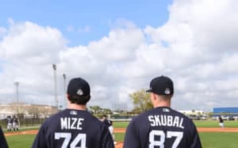 LAKELAND, FL – FEBRUARY 17: Casey Mize #74 and Tarik Skubal #87(Photo by Mark Cunningham/MLB Photos via Getty Images)