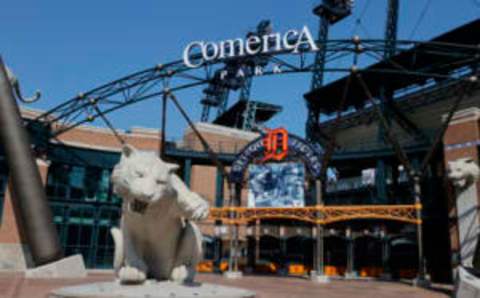 DETROIT, MICHIGAN – MARCH 25: A general view of Comerica Park where the Detroit Tigers were scheduled to open the season on March 30th against the Kansas City Royals on March 25, 2020 in Detroit, Michigan. Major League Baseball has delayed the season after the World Health Organization declared the coronavirus (COVID-19) a global pandemic on March 11th. (Photo by Gregory Shamus/Getty Images)