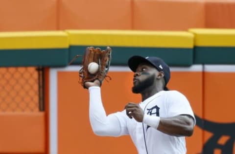 DETROIT, MI – AUGUST 7: Left fielder Akil Baddoo #60 of the Detroit Tigers catches a fly ball hit by Randy Arozarena of the Tampa Bay Rays during the first inning at Comerica Park on August 7, 2022, in Detroit, Michigan. (Photo by Duane Burleson/Getty Images)