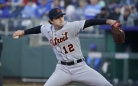 Starting pitcher Casey Mize’s successful return from Tommy John surgery could help the Detroit Tigers with having a pitching surplus, and thus more trade capital. (Photo by Ed Zurga/Getty Images)