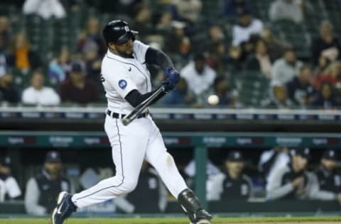 DETROIT, MI – SEPTEMBER 28: Jeimer Candelario #46 of the Detroit Tigers bats against the Kansas City Royals at Comerica Park on September 28, 2022, in Detroit, Michigan. (Photo by Duane Burleson/Getty Images)