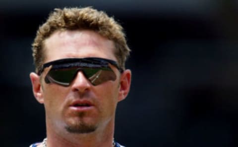 SAN DIEGO, CA – JUNE 2: Phil Nevin #23 of the San Diego Padres looks on during the Padres 2-1 win in the 10th inning over the Colorado Rockies at Petco Park on June 2, 2004 in San Diego. (Photo by Donald Miralle/Getty Images)