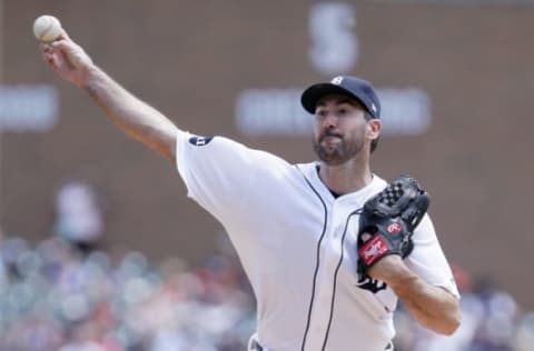 DETROIT, MI – JUNE 4: Justin Verlander #35 of the Detroit Tigers pitches against the Chicago White Sox during the second inning at Comerica Park on June 4, 2017 in Detroit, Michigan. (Photo by Duane Burleson/Getty Images)