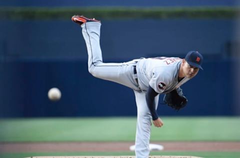 SAN DIEGO, CA – JUNE 24: Anibal Sanchez #19 of the Detroit Tigers pitches during the first inning of a baseball game against the San Diego Padres at PETCO Park on June 24, 2017 in San Diego, California. (Photo by Denis Poroy/Getty Images)