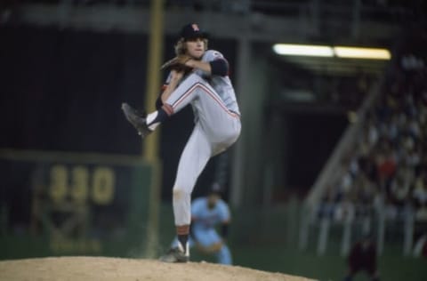 Mark “The Bird” Fidrych pitches to the Minnesota Twins. (Photo by Herb Scharfman/Sports Imagery/Getty Images)