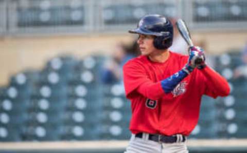 MINNEAPOLIS, MN- AUGUST 24: Gage Workman #8 of the USA Baseball 18U National Team during the national team trials on August 24, 2017 at Target Field in Minneapolis, Minnesota. (Photo by Brace Hemmelgarn/Getty Images)