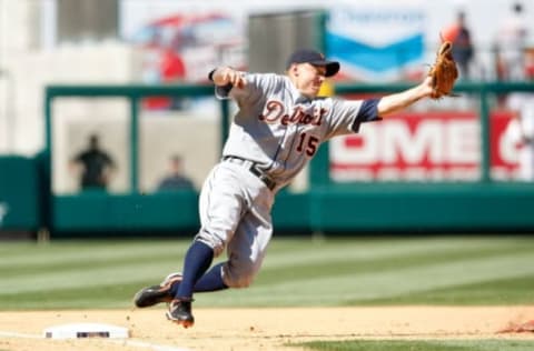 ANAHEIM, CA – AUGUST 26: Brandon Inge #15 of the Detroit Tigers plays against the Los Angeles Angels of Anaheim at Angel Stadium on August 26, 2009 in Anaheim, California. (Photo by Jeff Gross/Getty Images)