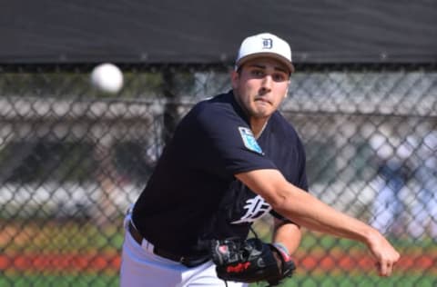 LAKELAND, FL – Alex Faedo pitches during Spring Training. (Photo by Mark Cunningham/MLB Photos via Getty Images)