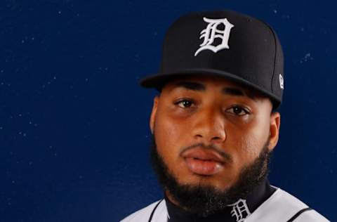 LAKELAND, FL – FEBRUARY 20: Dawel Lugo #18 of the Detroit Tigers poses for a photo during photo days on February 20, 2018 in Lakeland, Florida. (Photo by Kevin C. Cox/Getty Images)