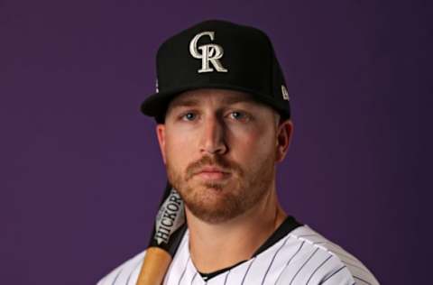 SCOTTSDALE, AZ – FEBRUARY 22: Brian Mundell #77 of the Colorado Rockies poses on photo day during MLB Spring Training at Salt River Fields at Talking Stick on February 22, 2018 in Scottsdale, Arizona. (Photo by Patrick Smith/Getty Images)