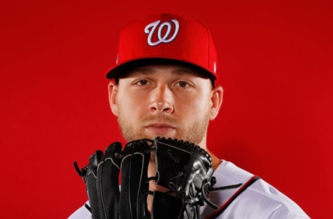 WEST PALM BEACH, FL – FEBRUARY 22: Austin Voth #50 of the Washington Nationals poses for a photo during photo days at The Ballpark of the Palm Beaches on February 22, 2018 in West Palm Beach, Florida. (Photo by Kevin C. Cox/Getty Images)