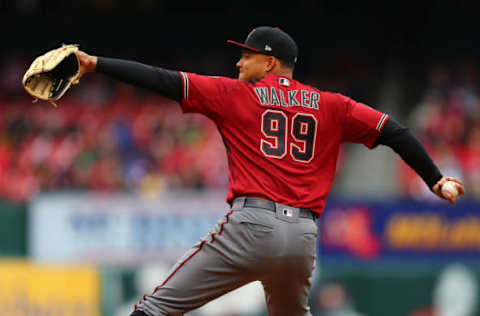 ST. LOUIS, MO – APRIL 8: Taijuan Walker #99 of the Arizona Diamondbacks delivers a pitch against the Cardinals in the first inning at Busch Stadium on April 8, 2018 in St. Louis, Missouri. (Photo by Dilip Vishwanat/Getty Images)