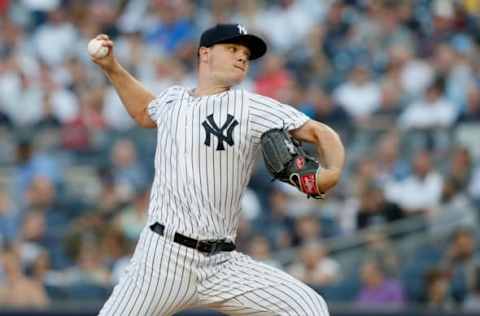 NEW YORK, NY – JUNE 30: Sonny Gray #55 of the New York Yankees pitches in the first inning against the Boston Red Sox at Yankee Stadium on June 30, 2018 in the Bronx borough of New York City. (Photo by Jim McIsaac/Getty Images)