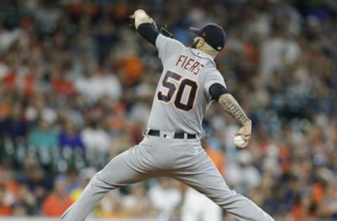 HOUSTON, TX – JULY 13: Mike Fiers #50 of the Detroit Tigers pitches in the first inning against the Houston Astros at Minute Maid Park on July 13, 2018 in Houston, Texas. (Photo by Bob Levey/Getty Images)