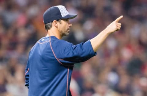 CLEVELAND, OH – JULY 4: Brad Ausmus #7 of the Detroit Tigers signals to the bullpen as he goes to the mound for a pitching change during the fifth inning against the Cleveland Indians at Progressive Field on July 4, 2016 in Cleveland, Ohio. (Photo by Jason Miller/Getty Images)