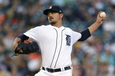 DETROIT, MI – SEPTEMBER 16: Blaine Hardy #36 of the Detroit Tigers pitches against the Chicago White Sox during the fourth inning at Comerica Park on September 16, 2017 in Detroit, Michigan. (Photo by Duane Burleson/Getty Images)