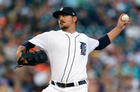 DETROIT, MI – SEPTEMBER 16: Blaine Hardy #36 of the Detroit Tigers pitches against the Chicago White Sox during the fourth inning at Comerica Park on September 16, 2017 in Detroit, Michigan. (Photo by Duane Burleson/Getty Images)