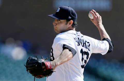 DETROIT, MI – SEPTEMBER 20: Anibal Sanchez #19 of the Detroit Tigers pitches against the Oakland Athletics during the third inning at Comerica Park on September 20, 2017 in Detroit, Michigan. (Photo by Duane Burleson/Getty Images)