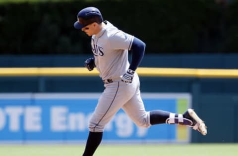 DETROIT, MI – MAY 22: Logan Morrison #7 of the Tampa Bay Rays rounds the bases after hitting a two-run home run against the Detroit Tigers during the second inning at Comerica Park on May 22, 2016 in Detroit, Michigan. (Photo by Duane Burleson/Getty Images)