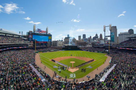 DETROIT, MI – APRIL 7: A general view of Comerica Park prior to the start of the opening day game between the Boston Red Sox and the Detroit Tigers on April 7, 2017 at Comerica Park in Detroit, Michigan. (Photo by Leon Halip/Getty Images)