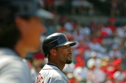 ANAHEIM, CA – JULY 28: Gary Sheffield #3 of the Detroit Tigers waits for his at bat against the Los Angeles Angels of Anaheim at Angels Stadium on July 28, 2007 in Anaheim, California. (Photo by Lisa Blumenfeld/Getty Images)